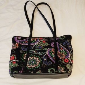 Vera Bradley- Black Paisley Iconic tote